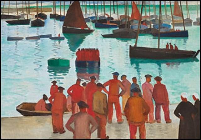 Port de pêche en Bretagne, Gerrit Willem van Blaaderen, Stedelijk Museum Alkmaar