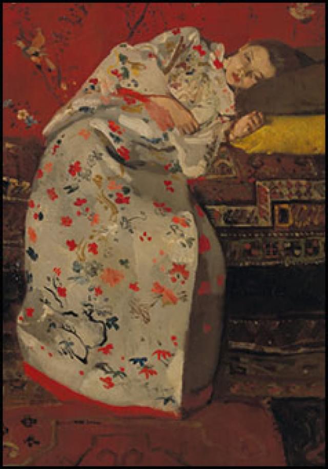 Meisje in witte kimono, George Hendrik Breitner, Rijksmuseum Twenthe