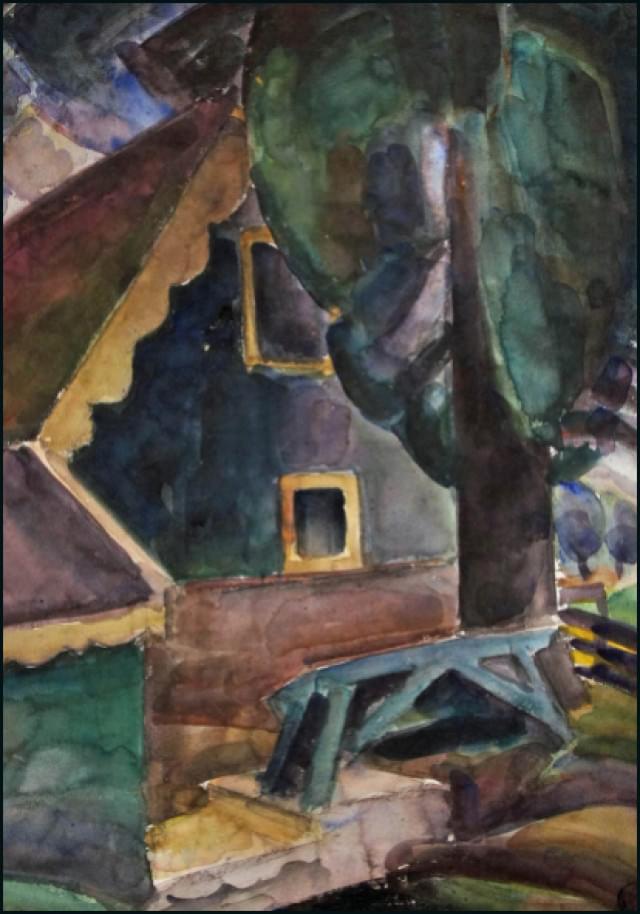 Huisje in Bergen, Leo Gestel, Collectie Kranenburgh