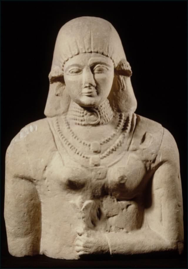 Vrouwelijke adorante of godin, Rijksmuseum van Oudheden