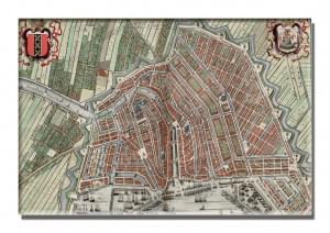 Koelkastmagneet: Kaart van Amsterdam Blaeu, Scheepvaartmuseum